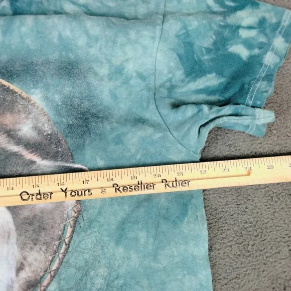 Vintage Y2K Wolf T-Shirt Mens Large Tie Dye Short Sleeve Dream Catcher Indian - Picture 4 of 8